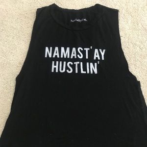 Namaste Hustlin muscle tank - M